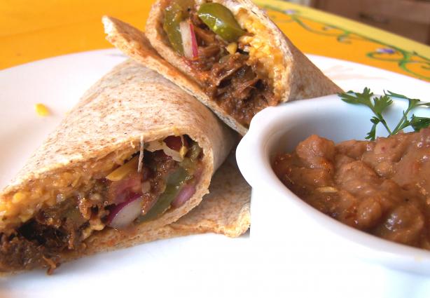 Pulled Flank Steak Salsa Style. Photo by Rita~