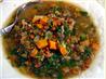 Mediterranean Lentil Soup with Spinach. Recipe by :(