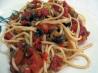 Spaghetti With Tomato and Aubergine (Eggplant) Sauce. Recipe by Girl from India