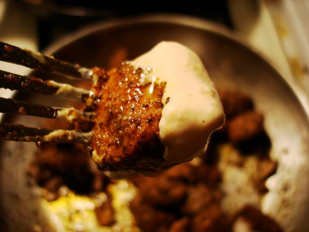 Blackened Tuna Bites with Cajun mustard. Photo by Legwarmers