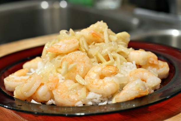 Almond Shrimp with Amaretto Butter. Photo by CulinaryExplorer