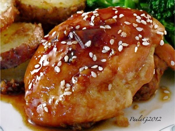 Korean Roast Chicken Thighs. Photo by PaulaG
