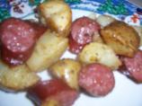 Roasted Kielbasa & Potatoes. Photo by Karabea