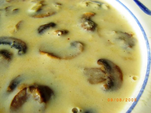 10 Minute Cream of Mushroom Soup. Photo by Susiecat too