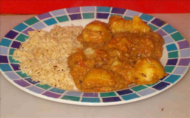 Chicken, Lentil, Potato Curry. Photo by Crechemom