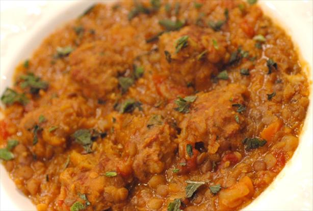Spicy Lamb Meatballs and Lentils. Photo by Sackville