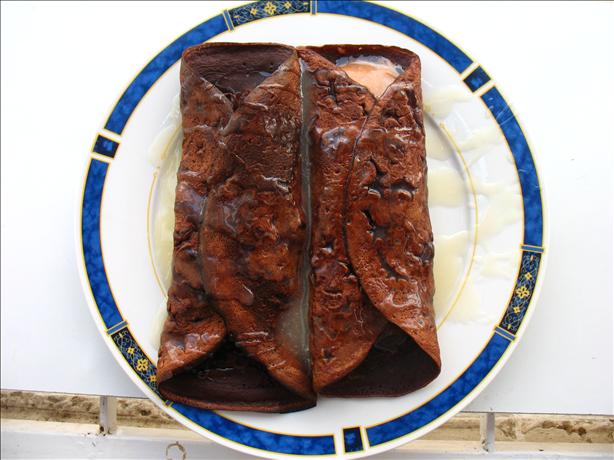 Chocolate Mousse Crepes with Grand Marnier Sauce. Photo by GalicioBocharit
