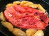 Ham Steak with Pear Topping. Recipe by Boca Pat