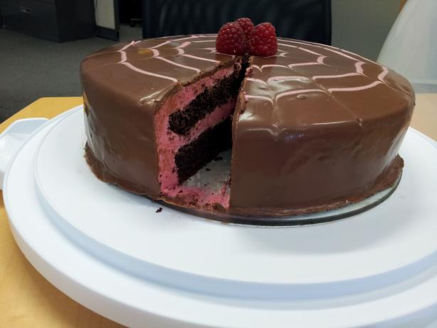 Chocolate Raspberry Mousse Cake. Photo by no cake mix