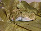 Fish steamed in Banana leaves