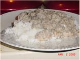 Beef Stroganoff over Rice