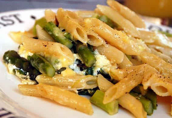Baked Pasta with Asparagus (Pasta al Forno con Asparagi). Photo by -Sylvie-