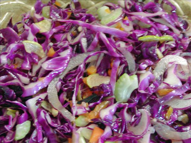 Red Apple, Onion, and Cabbage Salad. Photo by Rita~