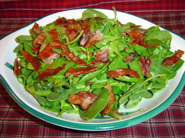 Hot Bacon Dressing (For Spinach Salad). Photo by :(