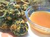 Hot Spinach Balls & Spicy Mustard Sauce. Recipe by Baby Kato