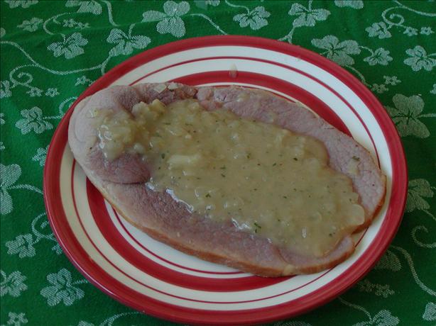 Ham Steak & Whiskey Sauce. Photo by Rita~