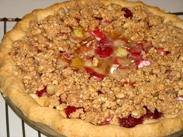 Rhubarb Raspberry Custard Pie. Photo by Lori Mama