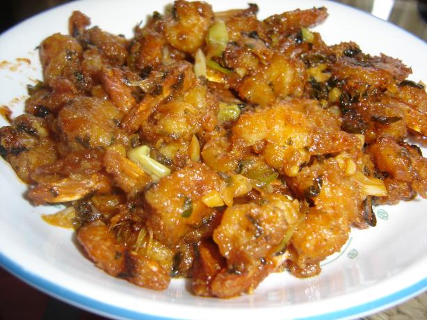 Manchurian Shrimp (Garlic Flavored Shrimp). Photo by Chef RH