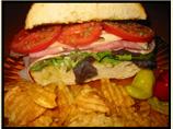 Pesto, Ham (Prosciutto) & Cheese Sandwich