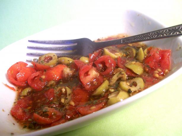 Smashed Tomato and Olive Salad. Photo by Sharon123