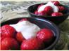 Strawberries with Lime-Ginger Syrup. Recipe by Jenny Sanders