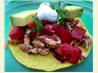 Chicken Tostadas. Recipe by Hey Jude