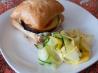 Portabella and Gouda Burger with Garlic Mayo