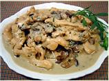 Creamy Tarragon Chicken with Mushrooms and Chevre