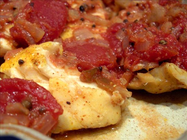 Baked King Fish/ Cod in Tomato sauce. Photo by Derf