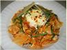 Bow Ties With Roasted Eggplant and Three Cheeses. Recipe by Boca Pat