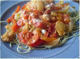 Spicy Chicken Pepper Pasta. Photo by Amanda Beth