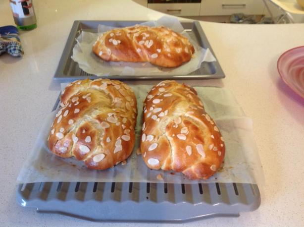 Tsoureki (Greek Easter Sweet Bread). Photo by Dimi L
