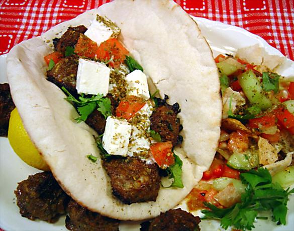 Grilled Mediterranean Kebabs on Pita. Photo by :(