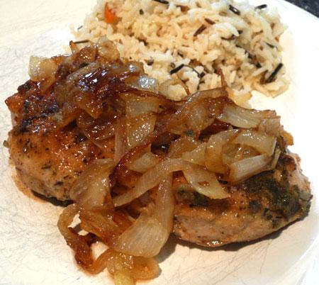 Pork Chops with Thyme Sauce. Photo by Mikekey