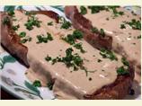 New York Steak with Garlic Cheese Sauce