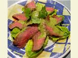 skirt steak w/basil sauce