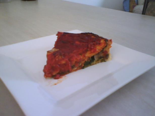 Chicago-Style Stuffed Spinach Pizza. Photo by Bestyoucanget