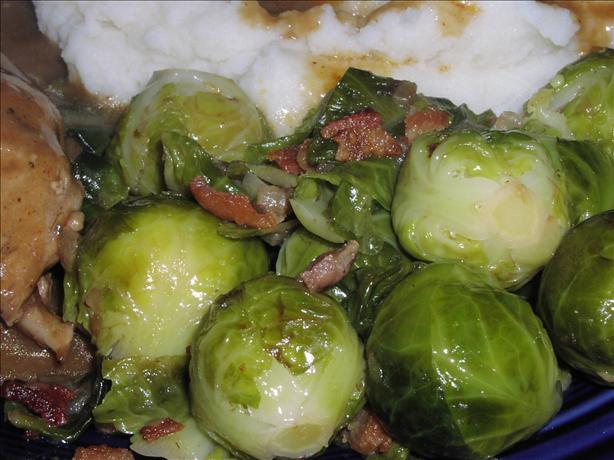 Rachael Ray's Brussels Sprouts with Bacon and Shallots. Photo by TeresaS