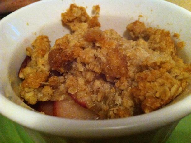 Apple or Pear Crisp for One. Photo by Veggie Girl Kacey
