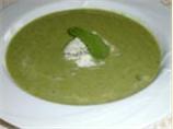 Green Pea Soup with Mint Gelato. Photo by Just Call Me Martha