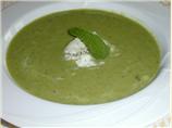 Green Pea Soup with Mint Gelato. Photo by Just Call Me Martha
