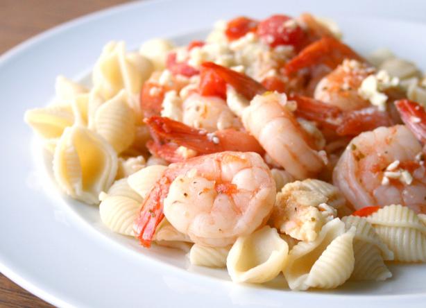 Greek Shrimp with Rigatoni. Photo by Cookin-jo