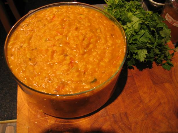 Spiced Onion Dahl. Photo by Choppy-choppy