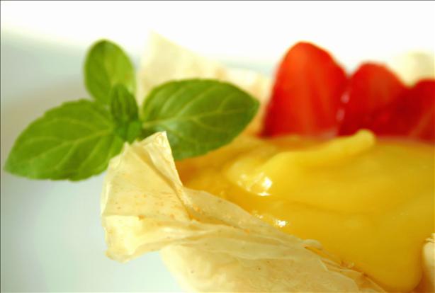 Strawberry and Lemon Curd Phyllo Baskets. Photo by GaylaJ