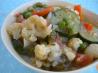 Fresh Vegetable Basil Soup. Recipe by Mary Hallen
