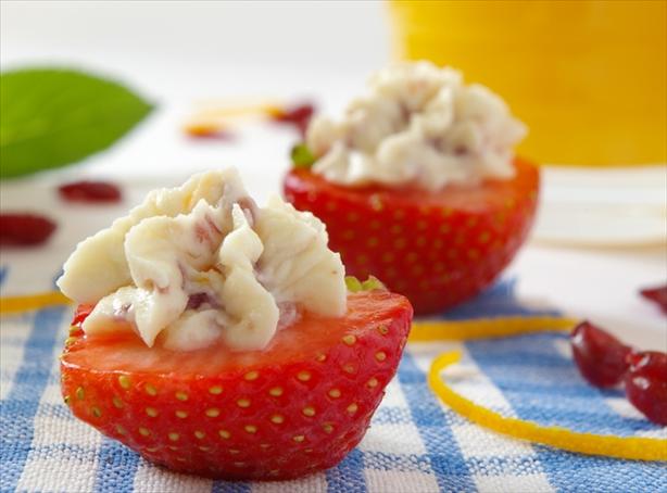 Strawberries Stuffed With Cranberry Mascarpone. Photo by Thorsten