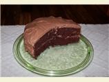 Dark Chocolate Almond Cake with Chocolate Almond Cream Cheese Fr