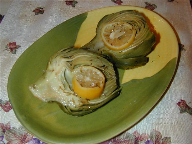 Artichokes Roasted. Photo by Barb Gertz