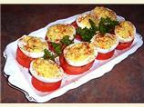 Mom's Stuffed Eggs Tomato Stack