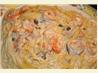 Sauteed Shrimp With Lemon Caper Cream Sauce on Angel Hair Pasta. Recipe by Kay Demonbren
